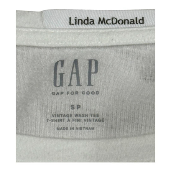 Gap Shirt Womens Small White Vintage Wash Flutter Sleeve Ruffle Tee Top - Picture 4 of 7